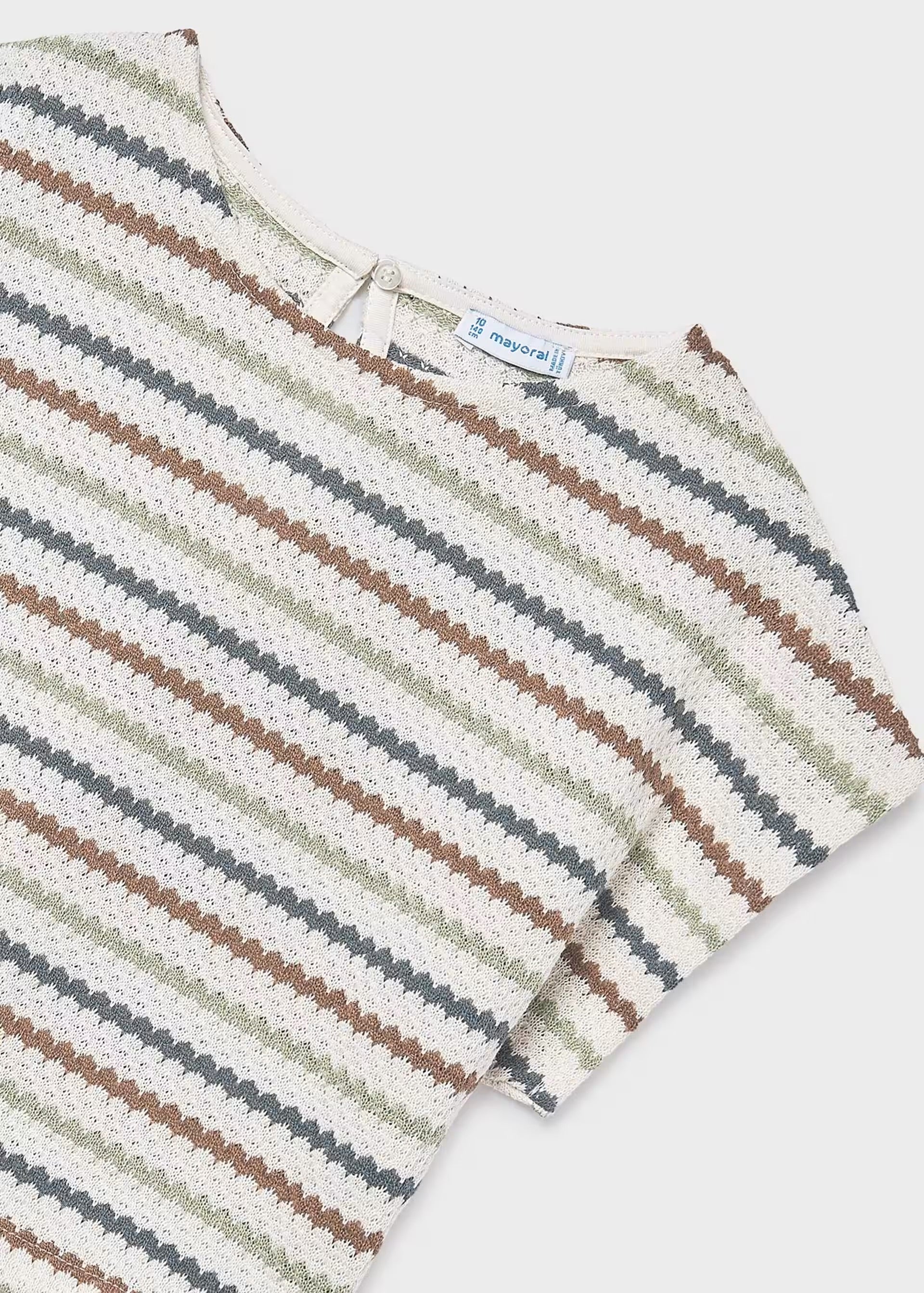 Mayoral Stripe Knit Top 6022