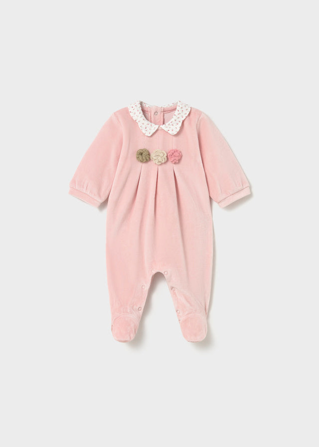 Mayoral Baby Velour Babygrow 2752