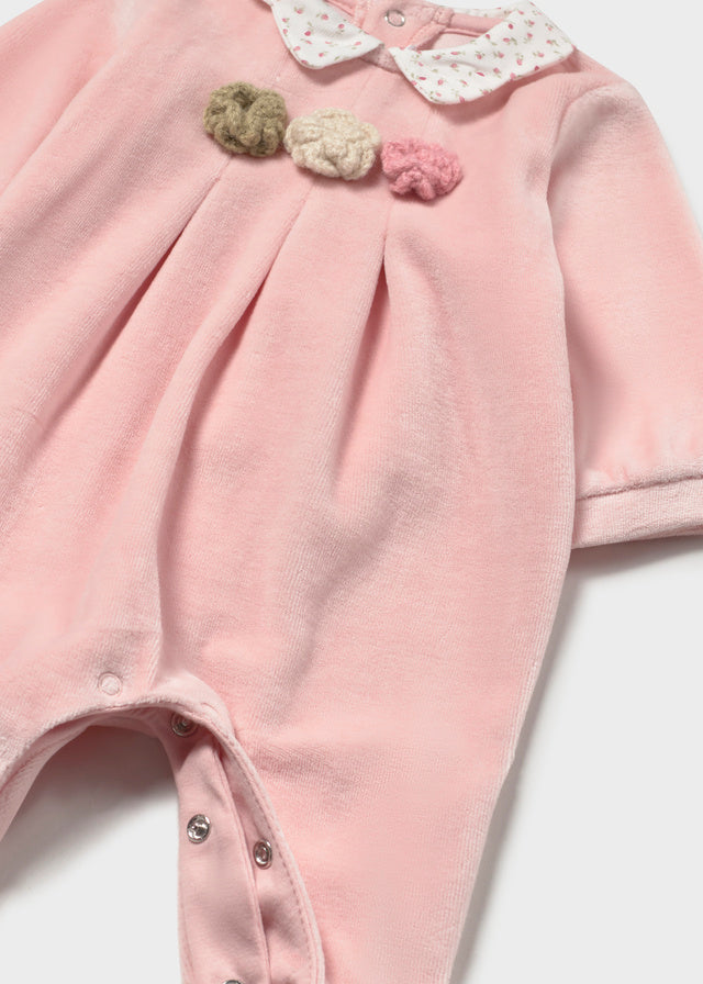 Mayoral Baby Velour Babygrow 2752