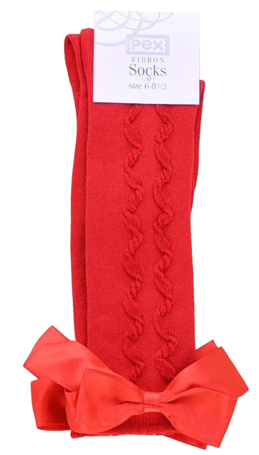 PEX Red Grazia Knee High Socks