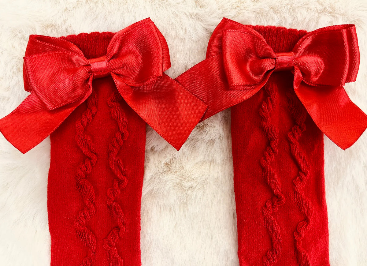 PEX Red Grazia Knee High Socks