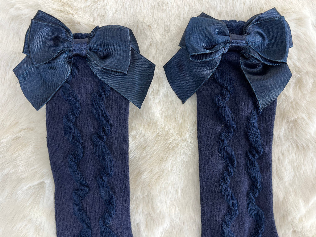 PEX Navy Grazia Knee High Socks