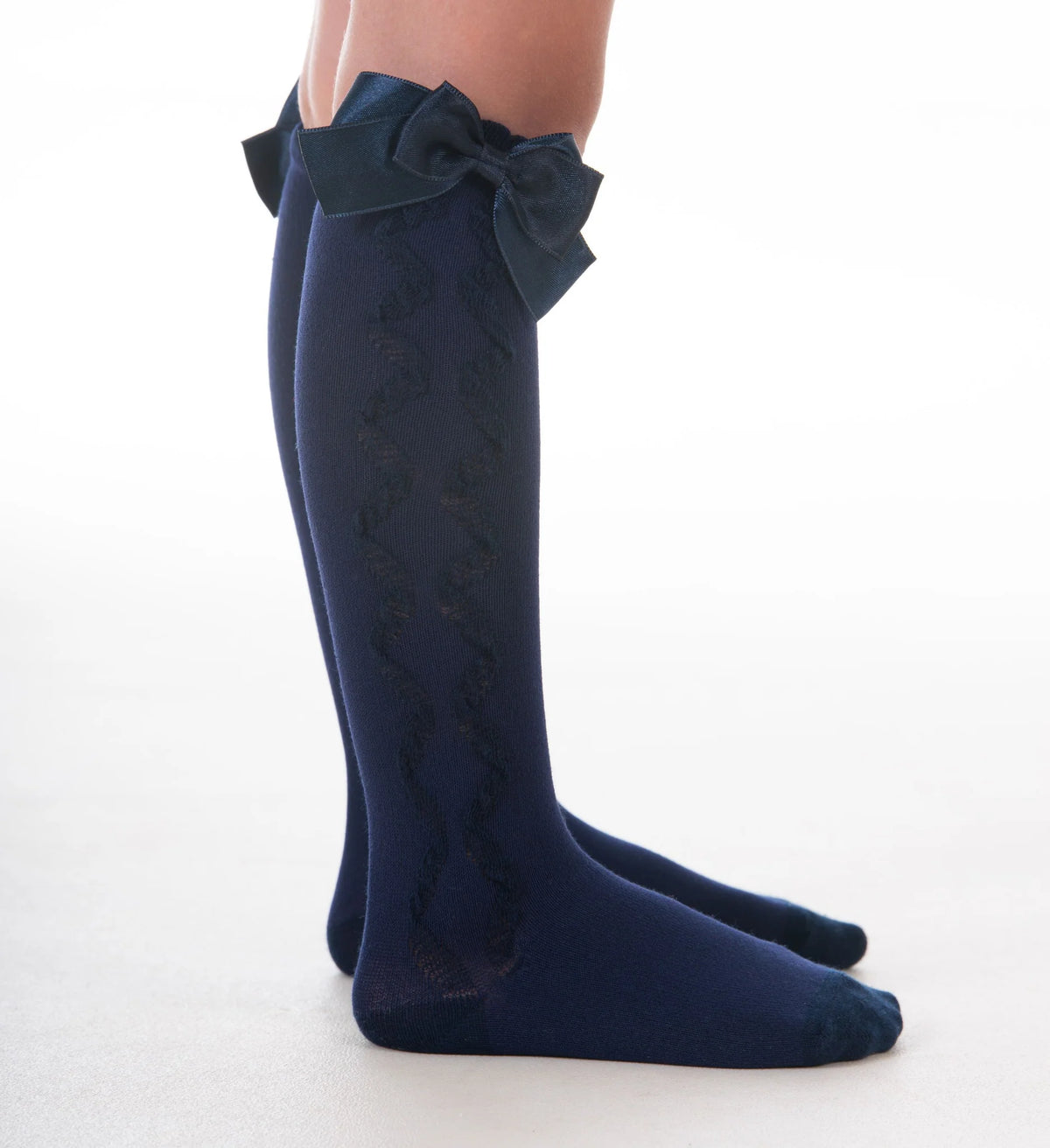 PEX Navy Grazia Knee High Socks