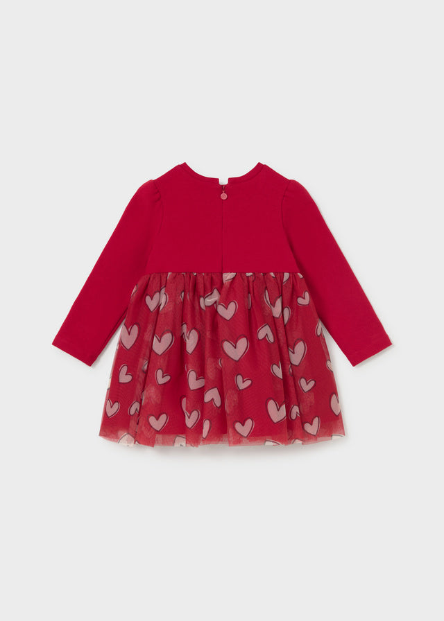 Mayoral Knit tulle dress - Red