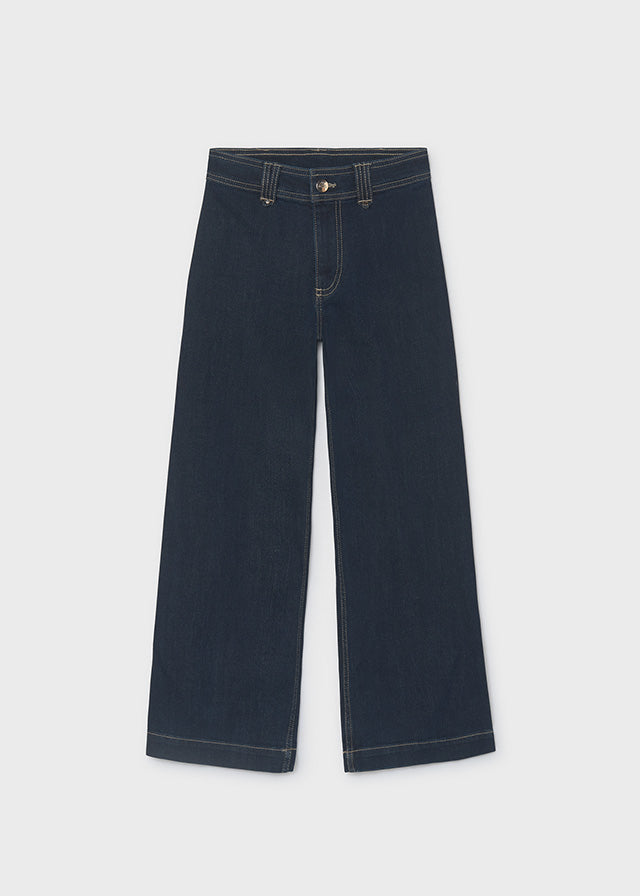 Mayoral Wide leg denim pants - Super dark