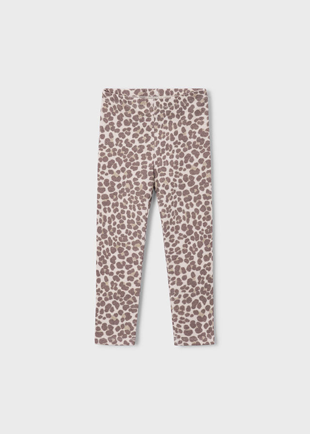 Mayoral Knit printed leggings - Chestnut