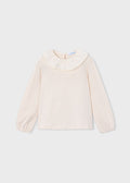 Mayoral Ruffled neckline blouse - Soy