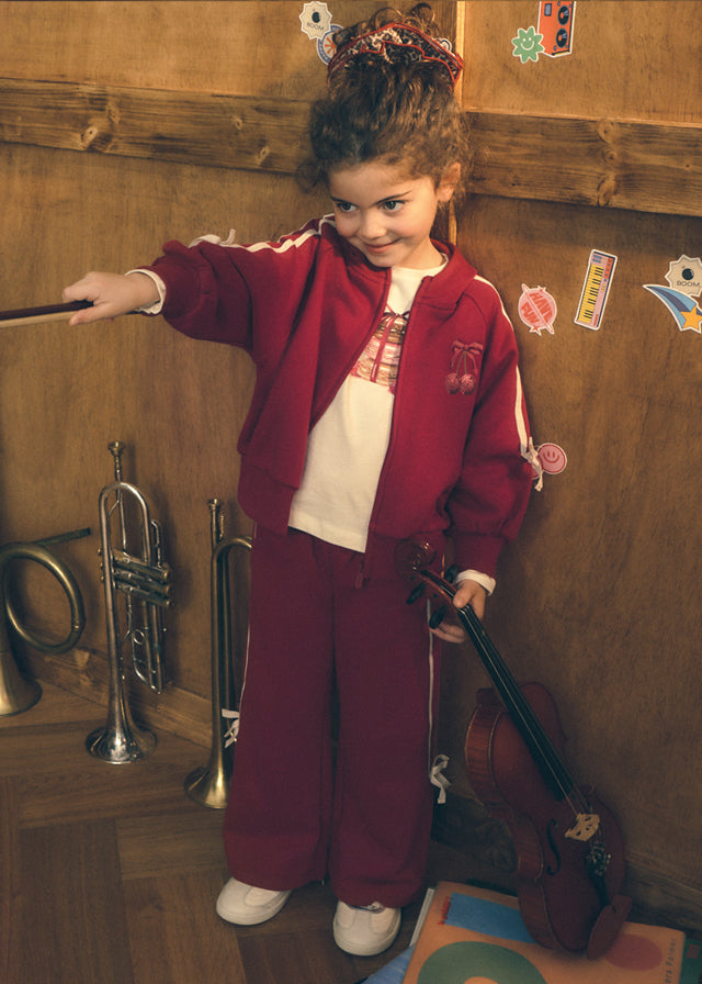 Mayoral Tracksuit with tie details - Cherry