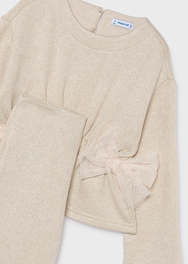 Mayoral Knit pants set - Beige vigo