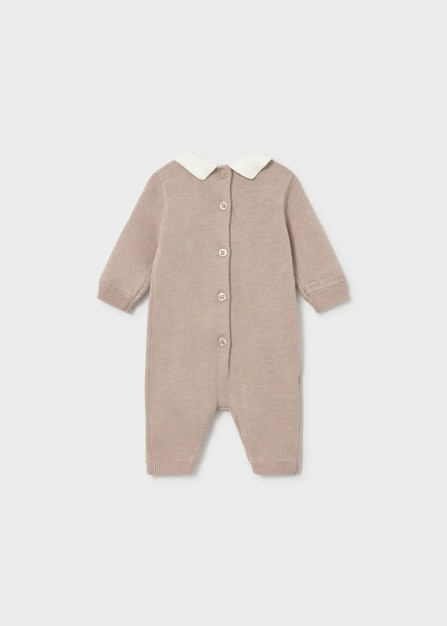 Mayoral Tricot romper - Heather mocha