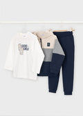 Mayoral Tracksuit with hoodie T-shirt - Blue