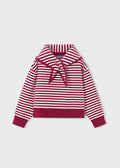 Mayoral Scarf-detail sweater - Cherry
