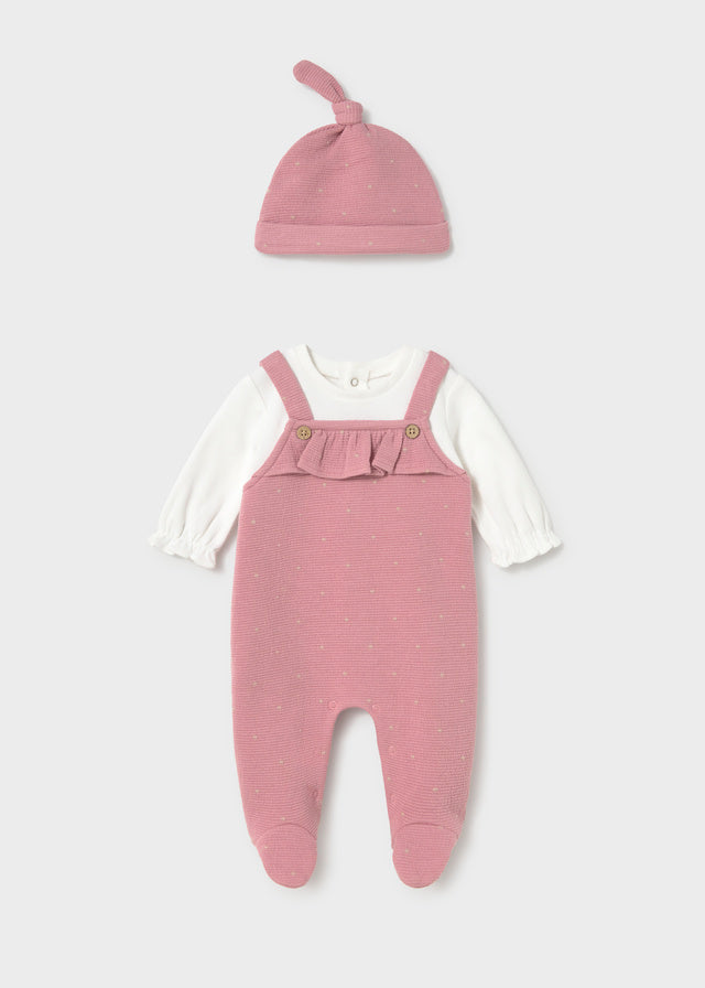 Mayoral Jacquard romper - Cipria