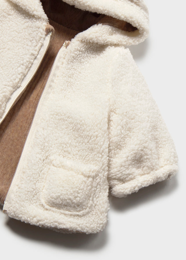 Mayoral Reversible coat - Heather truffle