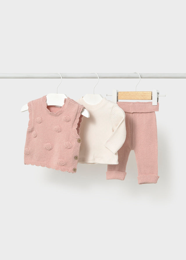 Mayoral Knit leggings set - Heather nude