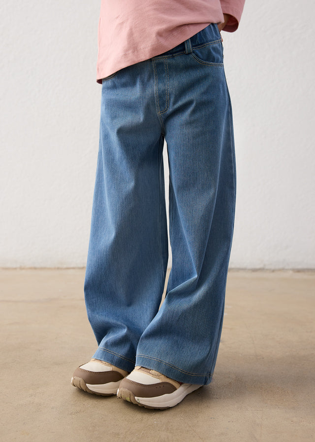 Mayoral Long knit denim pants - Light