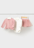 Mayoral Tulle knit skirt set - Baby rose