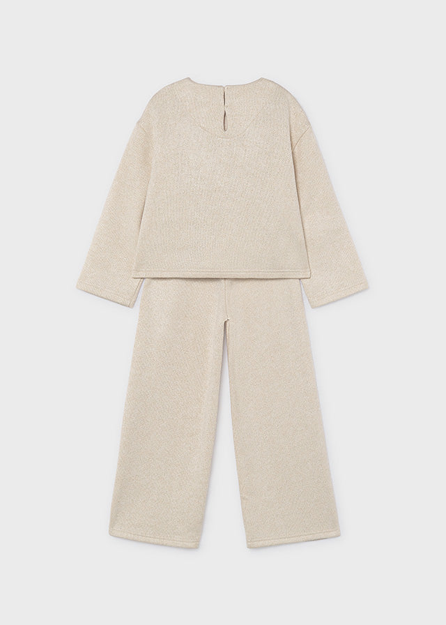 Mayoral Knit pants set - Beige vigo