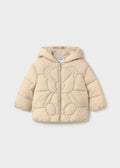 Mayoral Quilted bear puffer jacket - Biscuit
