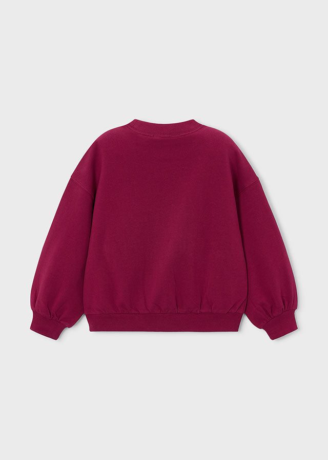 Mayoral Embroidered pullover - Cherry