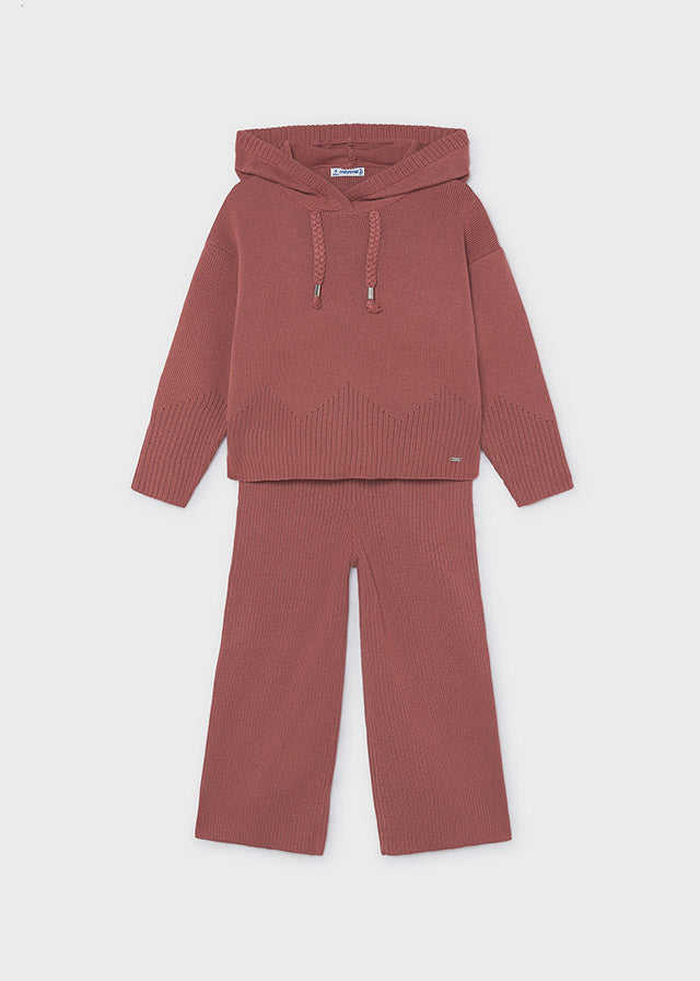 Mayoral Long knit trousers set - Pinkish