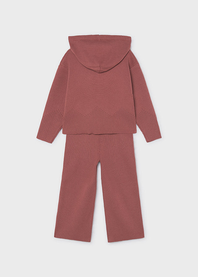 Mayoral Long knit trousers set - Pinkish