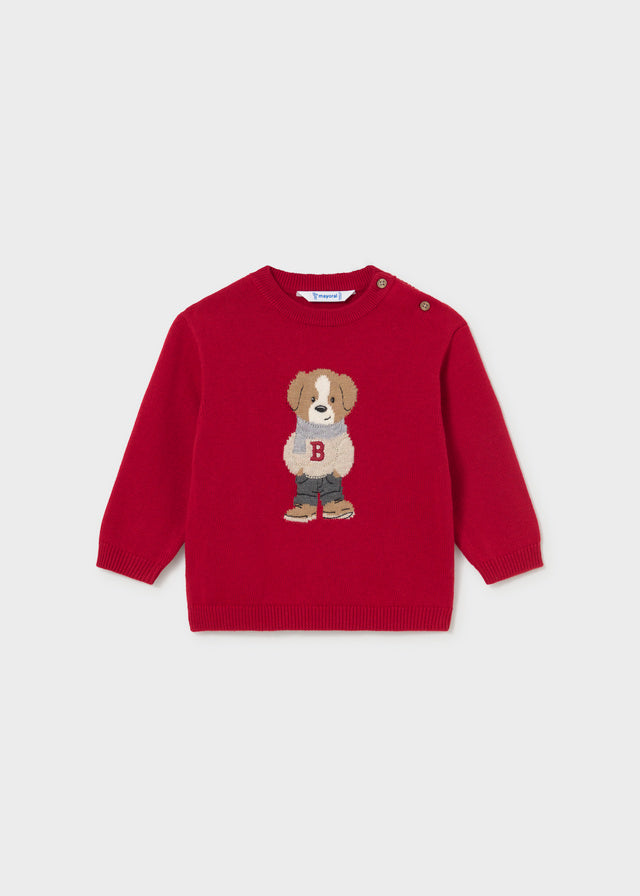 Mayoral Character intarsia sweater - Red