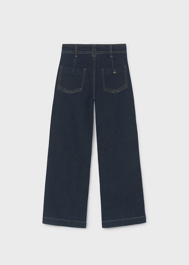 Mayoral Wide leg denim pants - Super dark