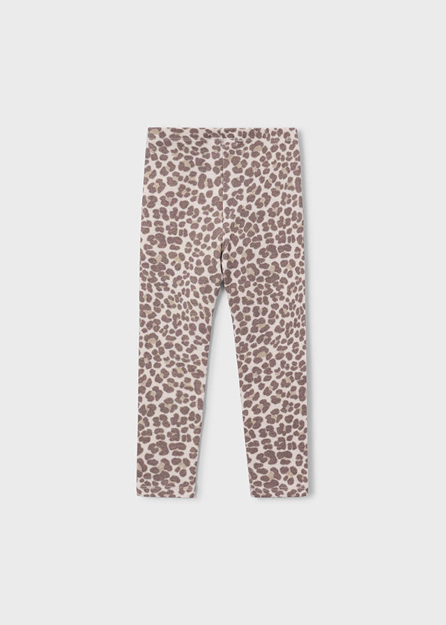 Mayoral Knit printed leggings - Chestnut