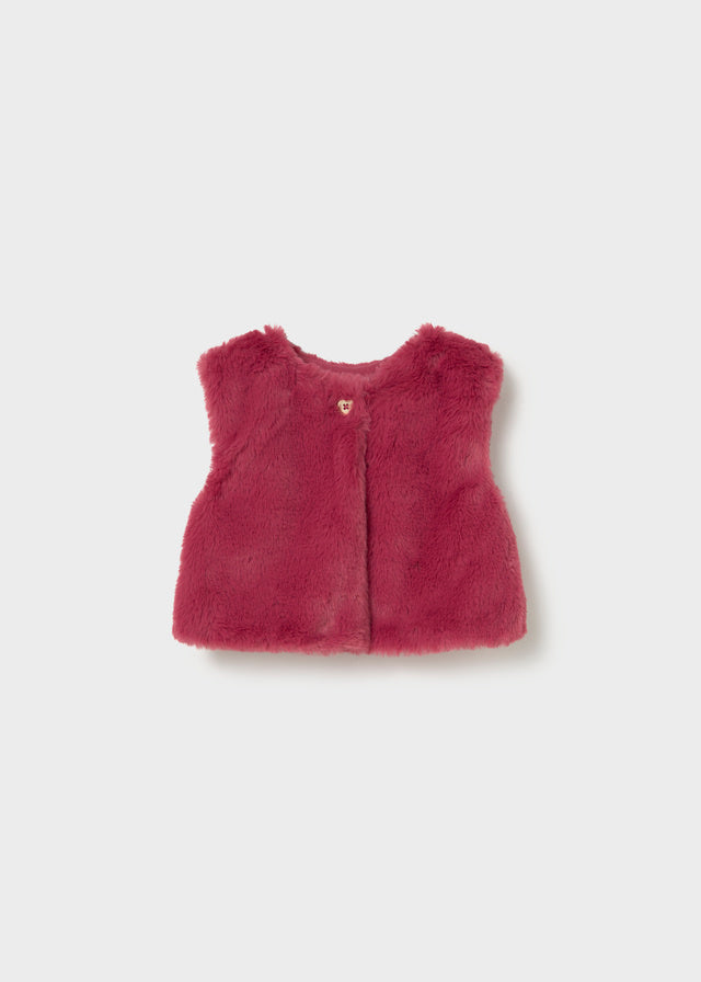 Mayoral Faux fur vest and leggings set - Petal