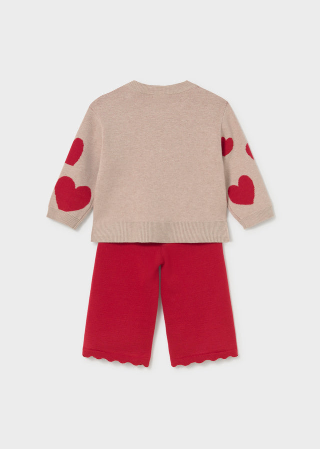 Mayoral Knit pants set - Red
