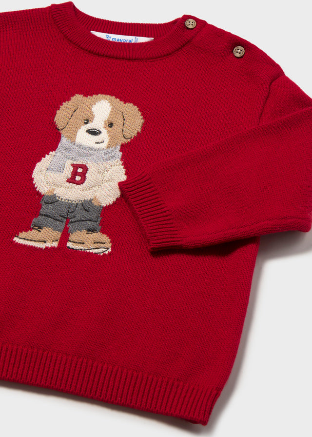 Mayoral Character intarsia sweater - Red