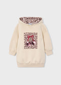 Mayoral Fleece hooded dress - Light khaki