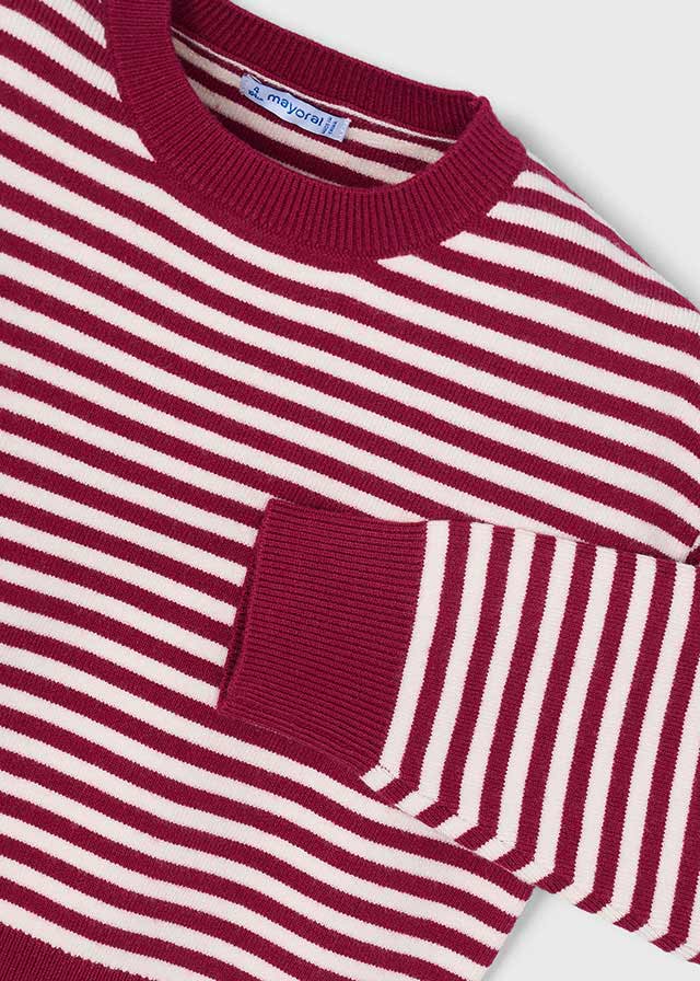 Mayoral Scarf-detail sweater - Cherry