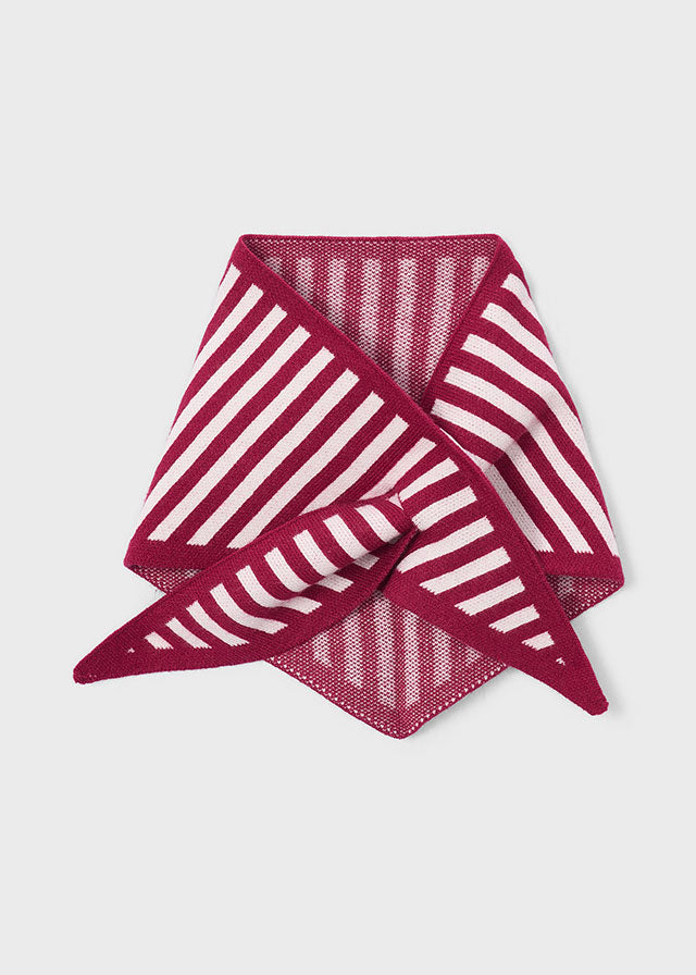 Mayoral Scarf-detail sweater - Cherry