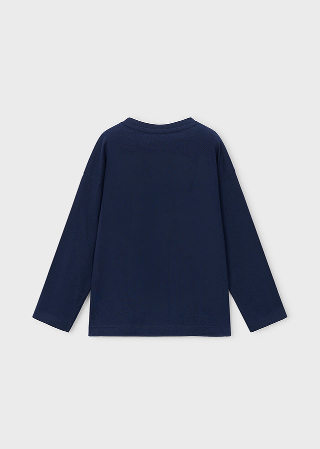 Mayoral Long sleeve T-shirt with puff print - Ink