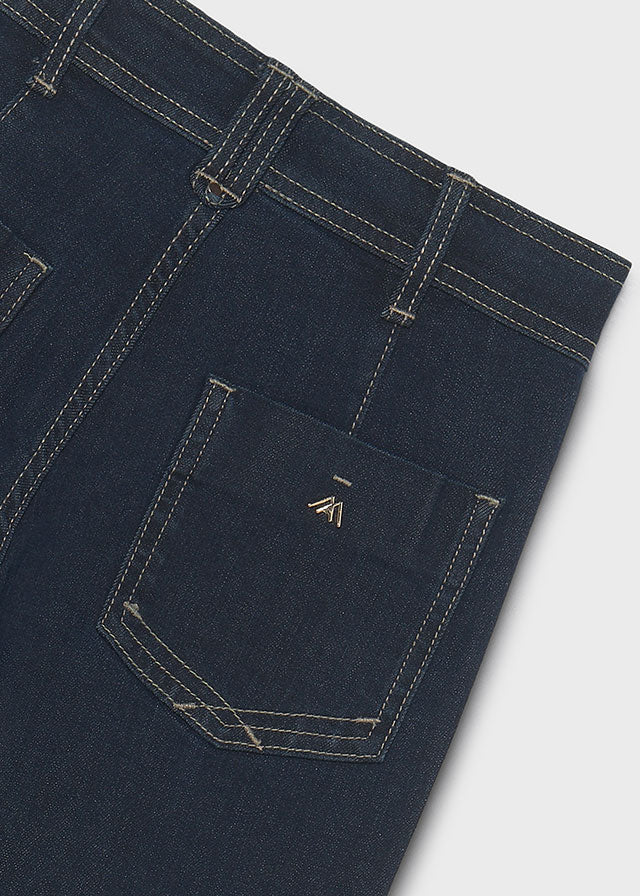 Mayoral Wide leg denim pants - Super dark