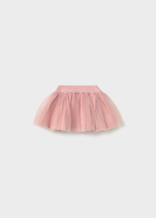 Mayoral Tulle knit skirt set - Baby rose
