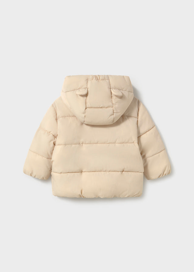 Mayoral Quilted bear puffer jacket - Biscuit