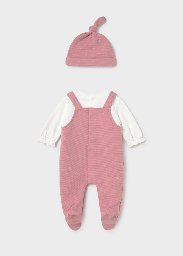 Mayoral Jacquard romper - Cipria
