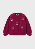 Mayoral Embroidered pullover - Cherry