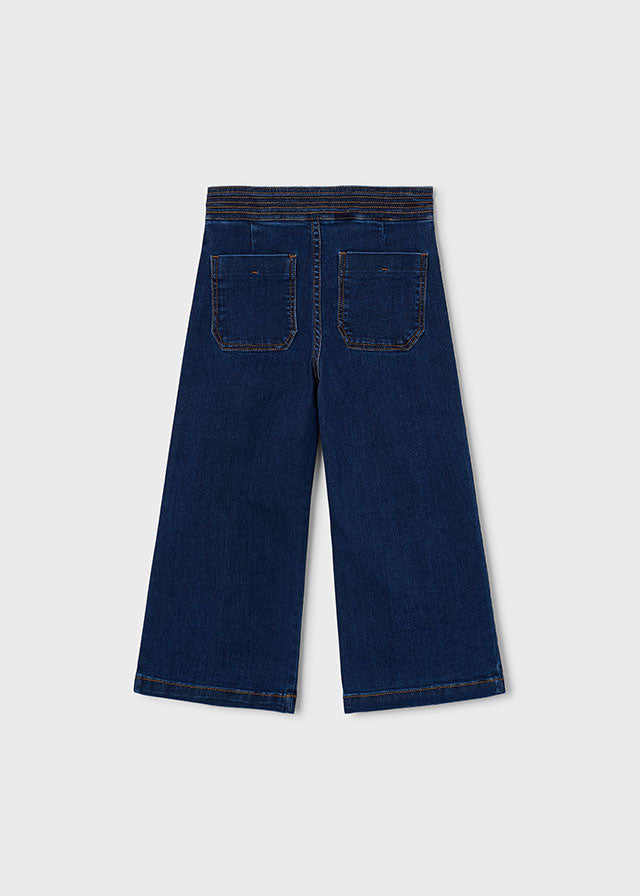 Mayoral Wide leg denim pants - Super dark