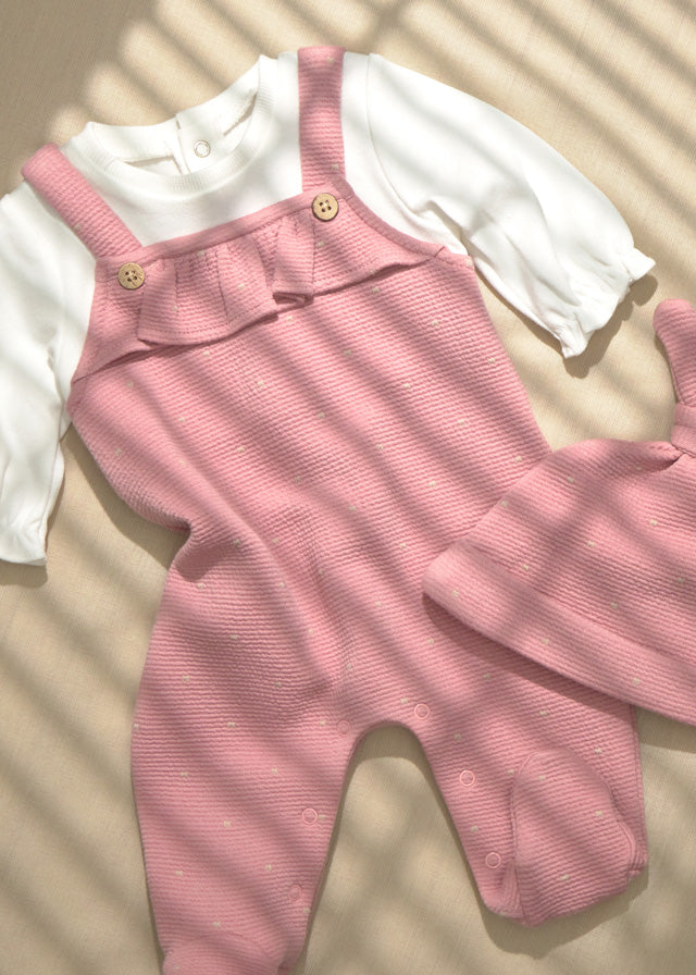 Mayoral Jacquard romper - Cipria