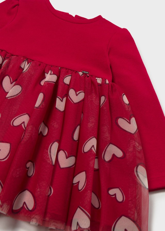 Mayoral Knit tulle dress - Red