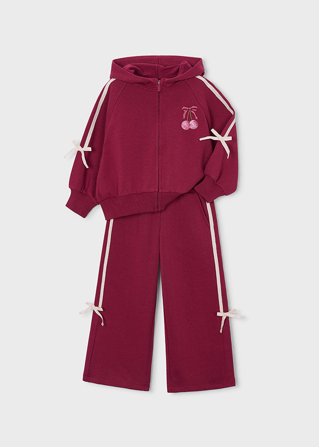 Mayoral Tracksuit with tie details - Cherry