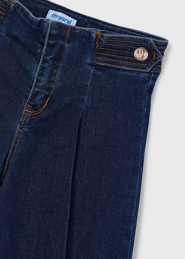 Mayoral Wide leg denim pants - Super dark