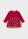 Mayoral Knit tulle dress - Red