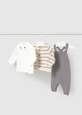 Mayoral Knit dungarees set - Ash