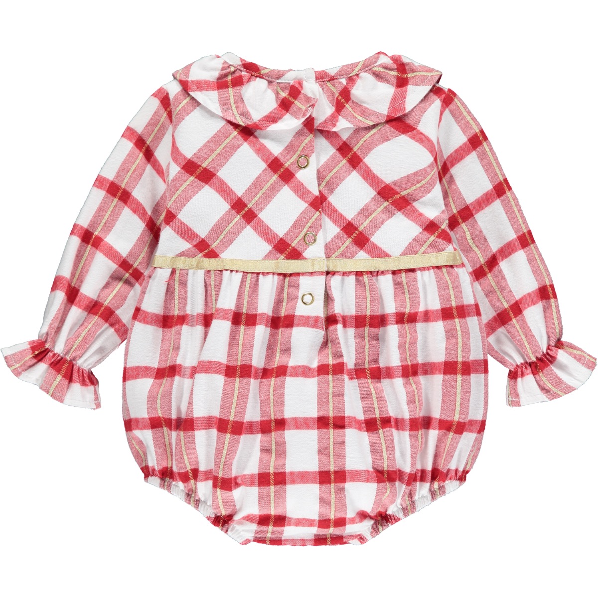 Little A Red Check Bobby Romper LW21113