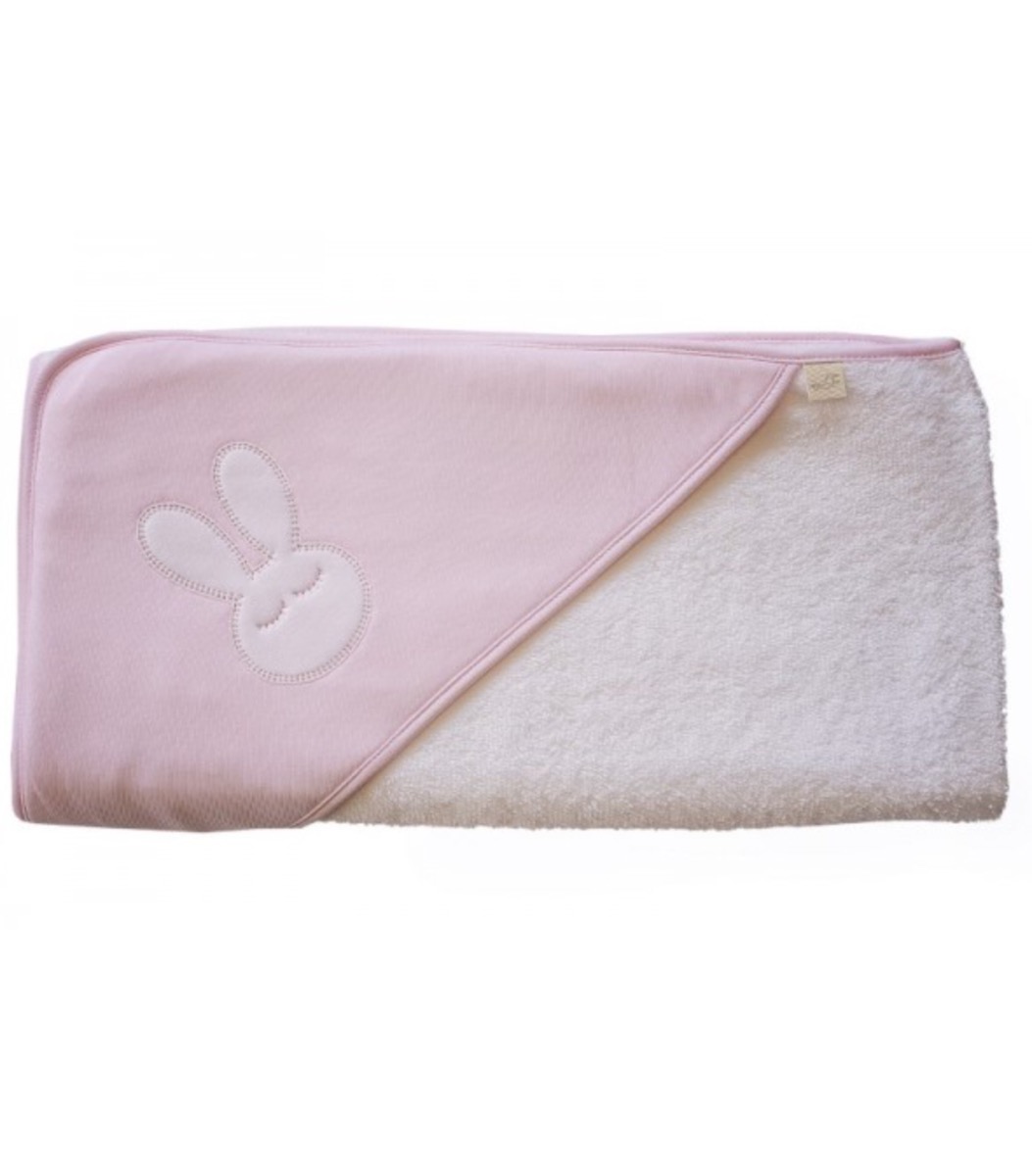 Baby Gi Pink Sleepy Bunny Hooded Towel SB02R